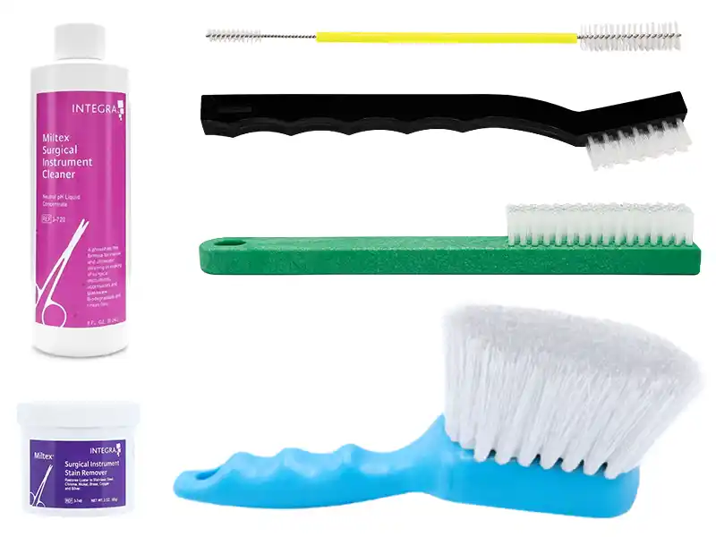 Kit de cepillos para autoclave de mesa — limpieza de cámara, drenaje y filtros compactos